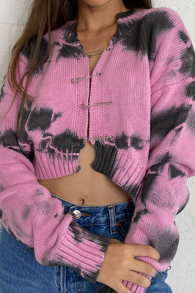 Tie Dye Sweater Pink